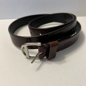 Mossimo women’s brown leather belt with stirrup buckle